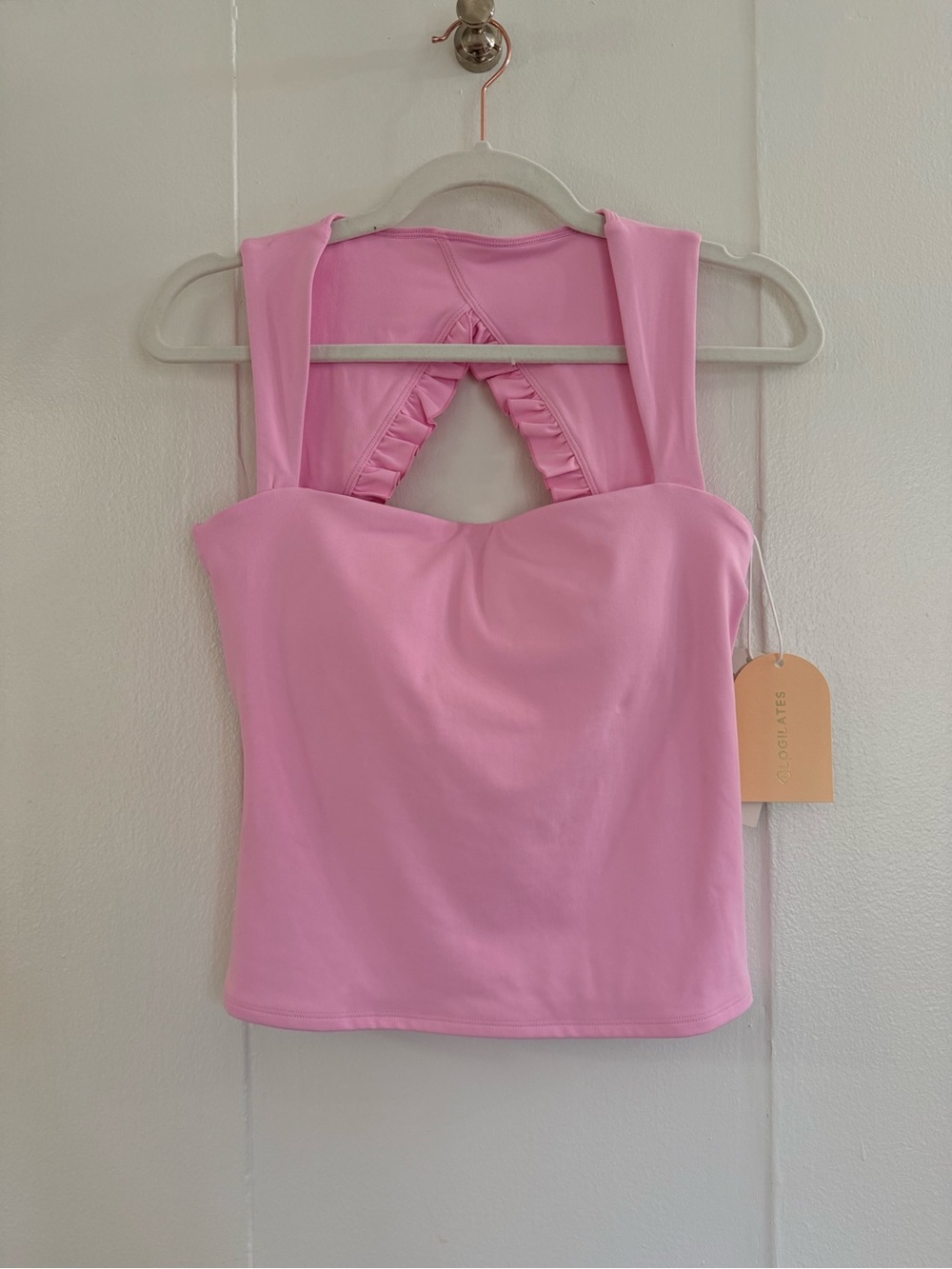 Blogilates Ruffle Back Tank Top - Light Pink - Medium - Picture 6 of 7